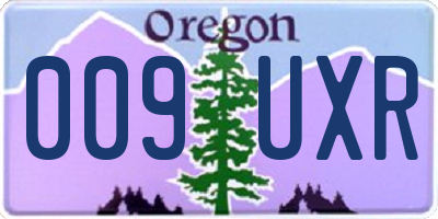 OR license plate 009UXR