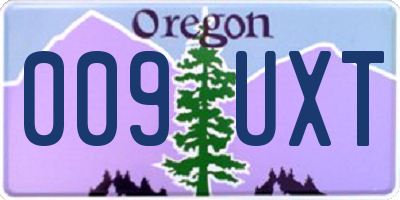 OR license plate 009UXT