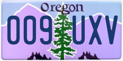 OR license plate 009UXV