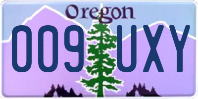 OR license plate 009UXY