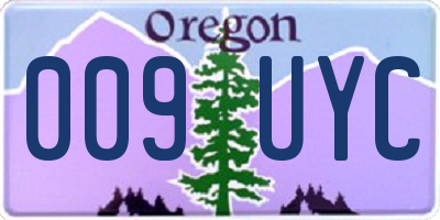 OR license plate 009UYC
