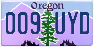 OR license plate 009UYD