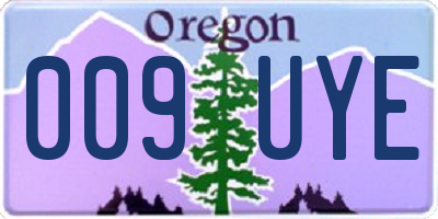 OR license plate 009UYE