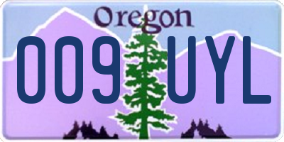 OR license plate 009UYL