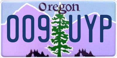 OR license plate 009UYP