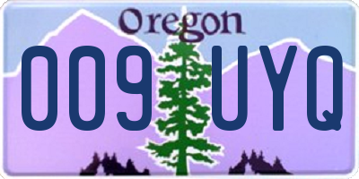 OR license plate 009UYQ