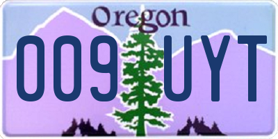 OR license plate 009UYT