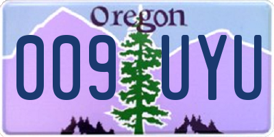 OR license plate 009UYU