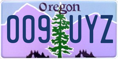 OR license plate 009UYZ