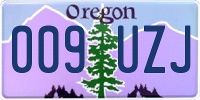OR license plate 009UZJ