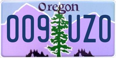 OR license plate 009UZO