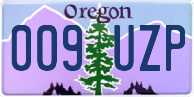 OR license plate 009UZP
