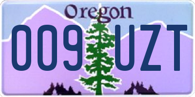 OR license plate 009UZT