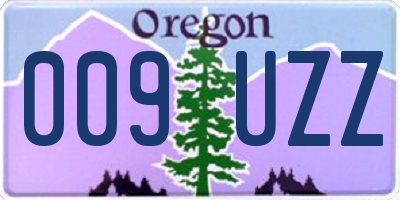 OR license plate 009UZZ