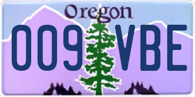 OR license plate 009VBE