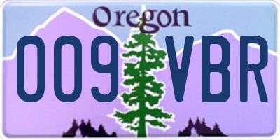 OR license plate 009VBR