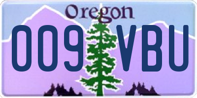 OR license plate 009VBU