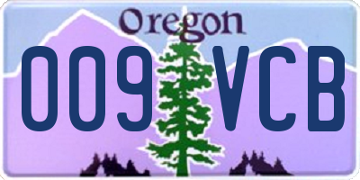 OR license plate 009VCB