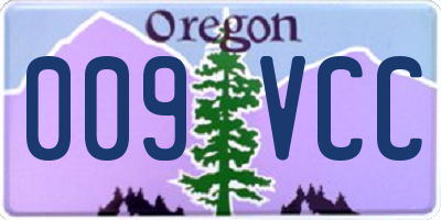 OR license plate 009VCC