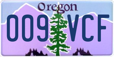 OR license plate 009VCF