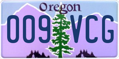 OR license plate 009VCG
