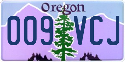 OR license plate 009VCJ