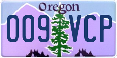 OR license plate 009VCP