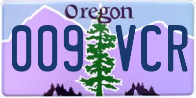 OR license plate 009VCR
