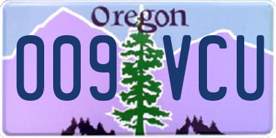 OR license plate 009VCU