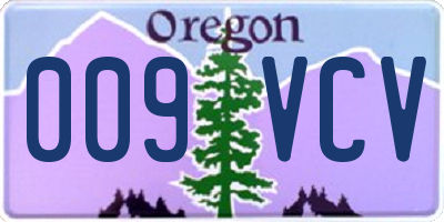 OR license plate 009VCV