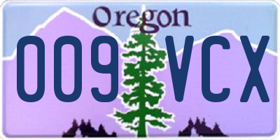 OR license plate 009VCX