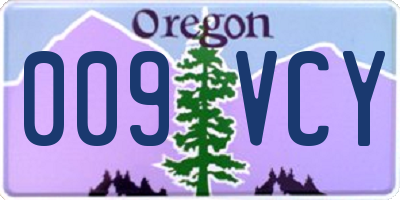 OR license plate 009VCY