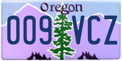 OR license plate 009VCZ
