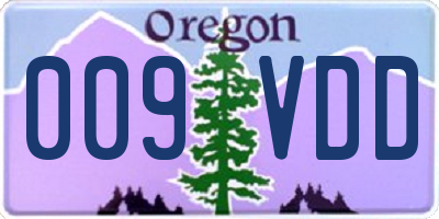 OR license plate 009VDD