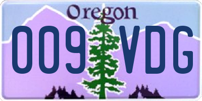 OR license plate 009VDG