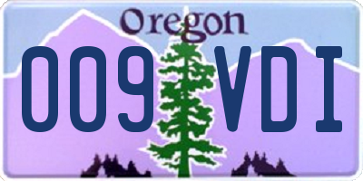 OR license plate 009VDI