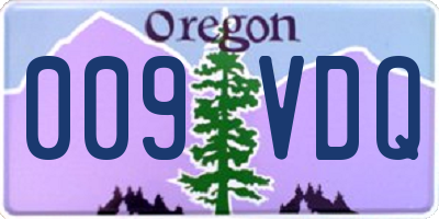 OR license plate 009VDQ
