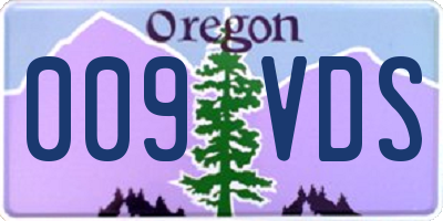 OR license plate 009VDS