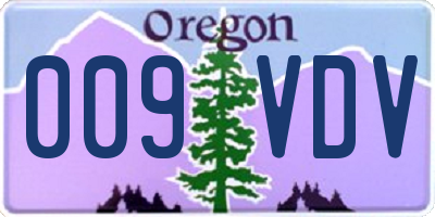 OR license plate 009VDV