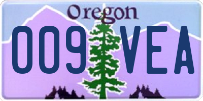 OR license plate 009VEA