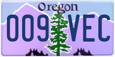 OR license plate 009VEC