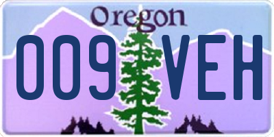 OR license plate 009VEH