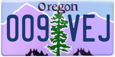 OR license plate 009VEJ