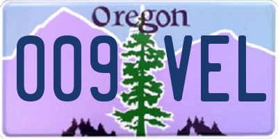 OR license plate 009VEL