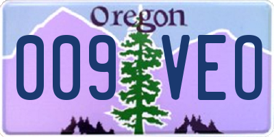 OR license plate 009VEO