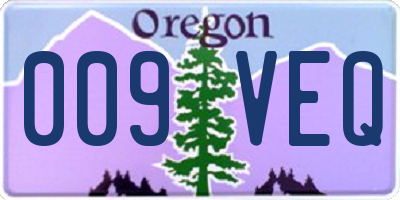 OR license plate 009VEQ