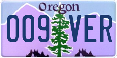 OR license plate 009VER