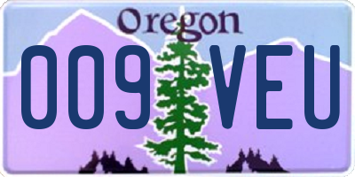 OR license plate 009VEU