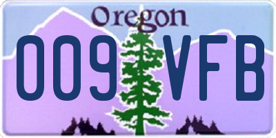 OR license plate 009VFB