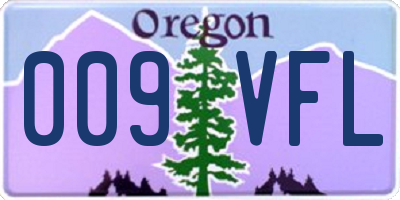 OR license plate 009VFL